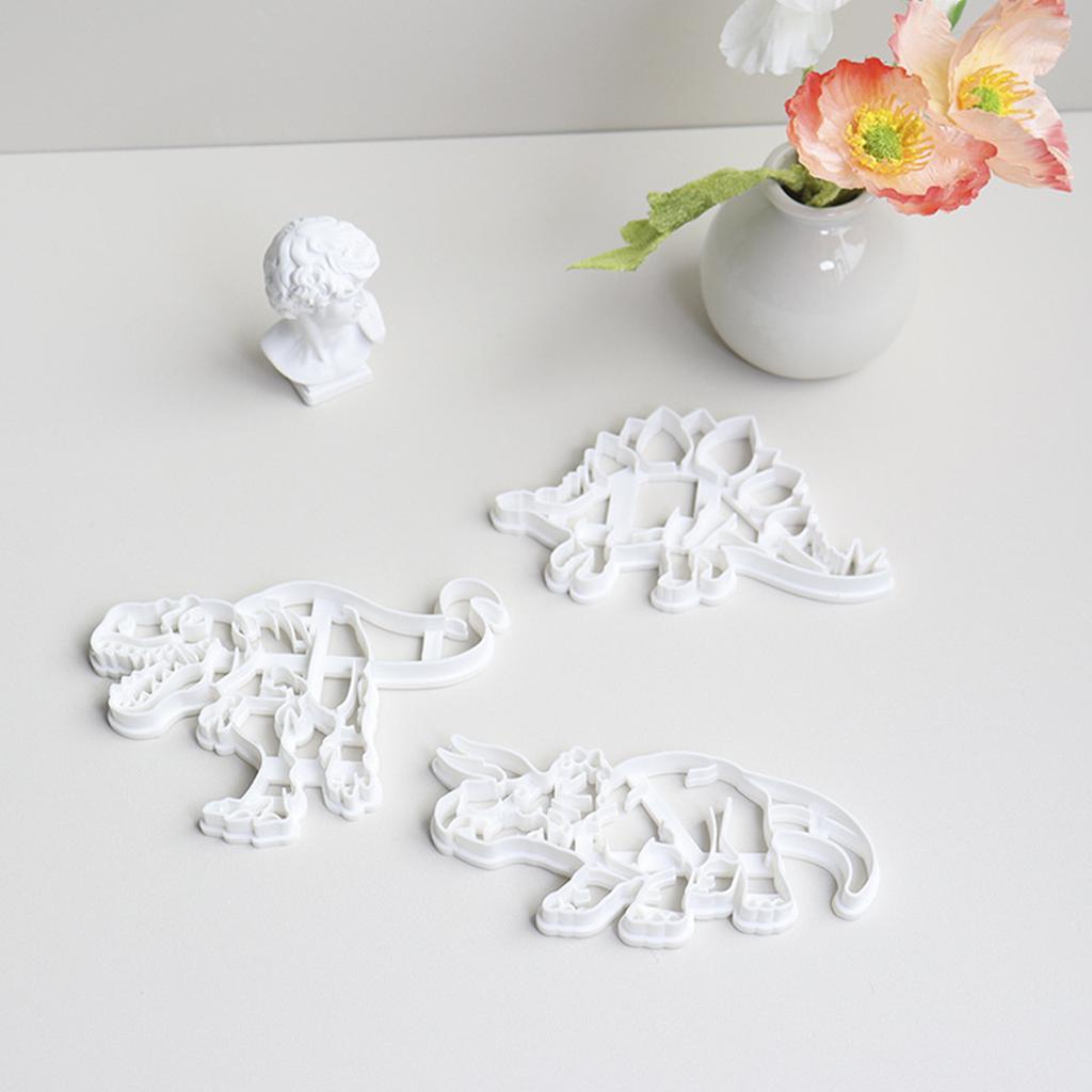 Cartoon Dinosaur Biscuit Molds Cookie Press Molds DIY Kitchen Accessories Pressable Cookie Cutters Cookie Cutters