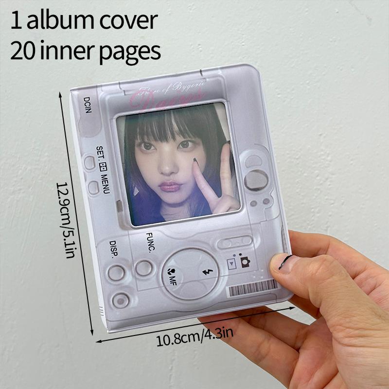 Camera Shape Photocard Holder Kawaii Binder Photocards Kpop Photo Album Card Clollecting Book Students' Supplies