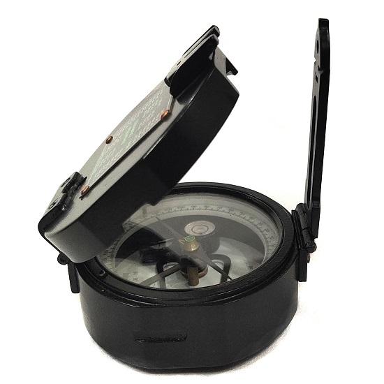 Геологический компас 7,62 см на компасе из алюминия с чехлом из черной кожи - геодезический компас, подарок на свадьбу, подарок на день отца