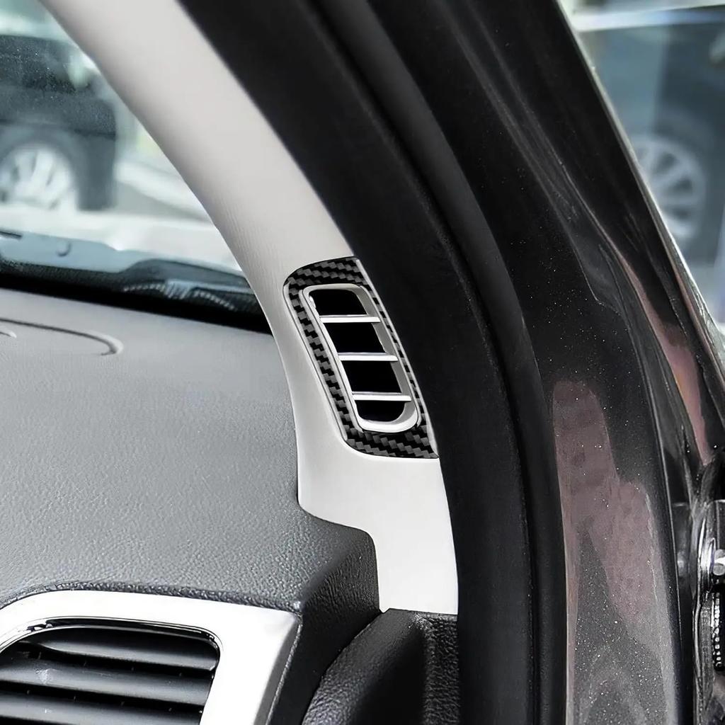 Genuine Carbon Fiber A Pillar Air Conditioning Vent Trim Interior Decorative Accessories for Jeep Grand Cherokee 2011