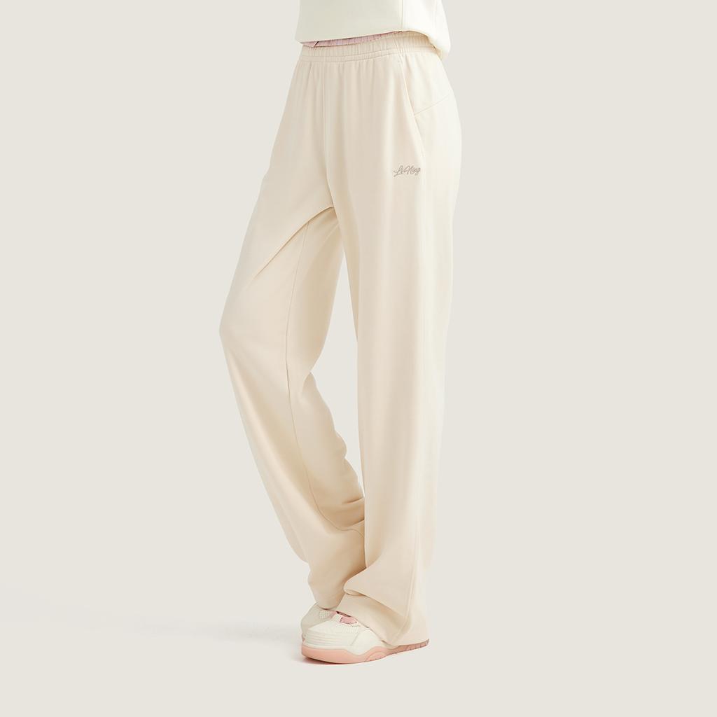 Спортивные трикотажные брюки Li Ning из серии Sports Lifestyle с вышивкой логотипа, женские AKLVC16-8