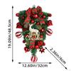 Christmas Teardrop Swag Xmas Garland Decorative Wall Hanging Ornament Wreath for Stairway