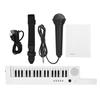 Professional 37-Key Electronic Keyboard Piano with Guitar-Style Shoulder Strap, Mini Microphone, and Audio Headphones