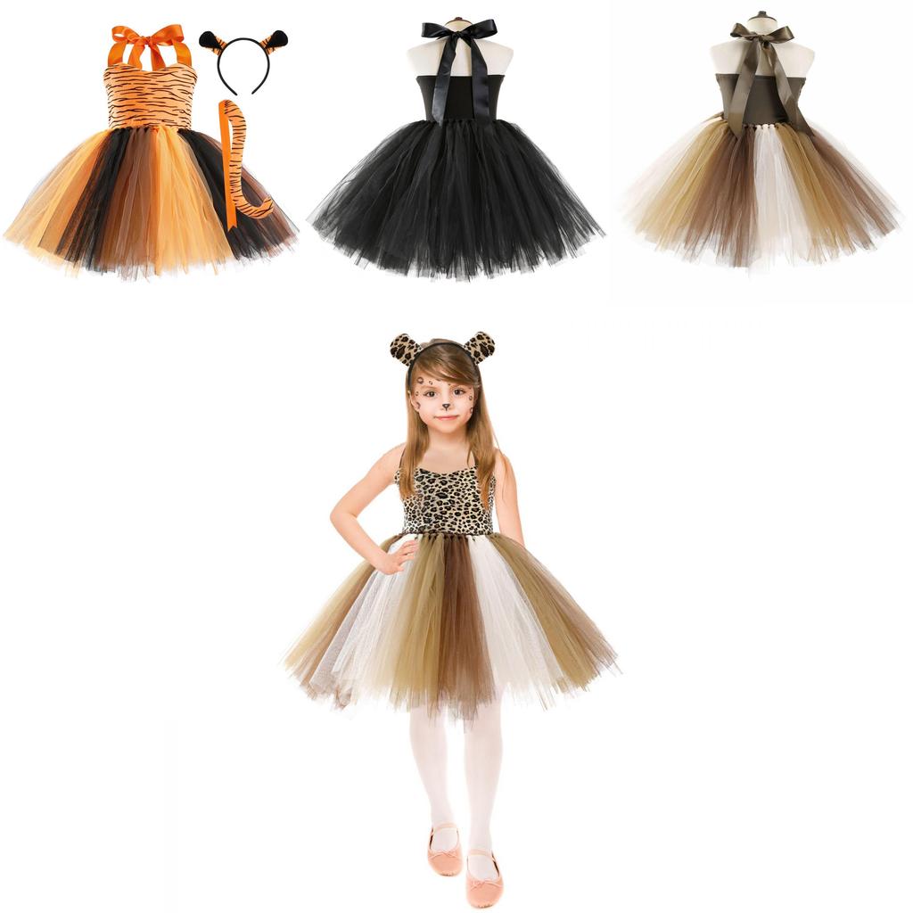 Милый и удобный костюм жирафа и тигра на Хэллоуин для детей