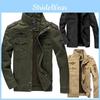 Мужская осенне-зимняя утолщенная военная куртка с теплой подкладкой и воротником-стойкой