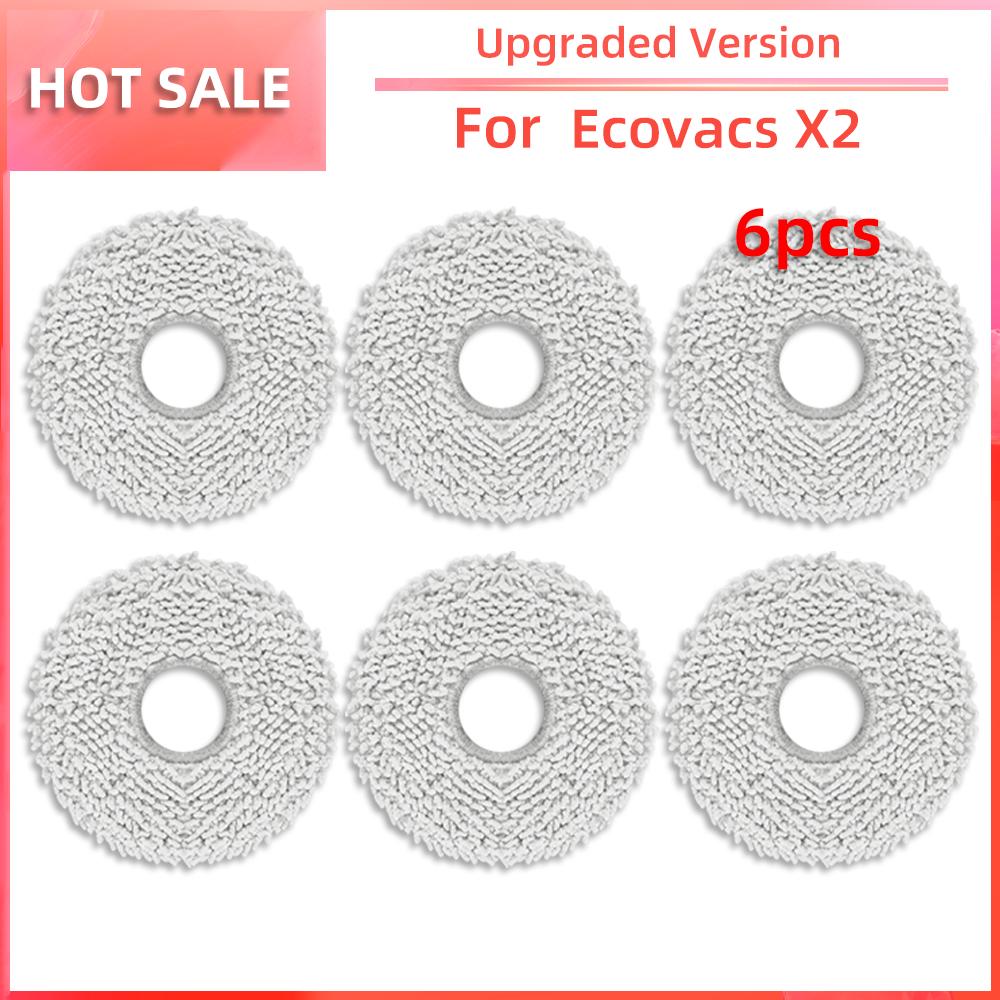 For Ecovacs Debot X2 / X2 Pro / X2 Omni Robot Vacuum Cleaner Main Side Brush HEPA Filter Mop Pads Dust Bag Replacement Parts