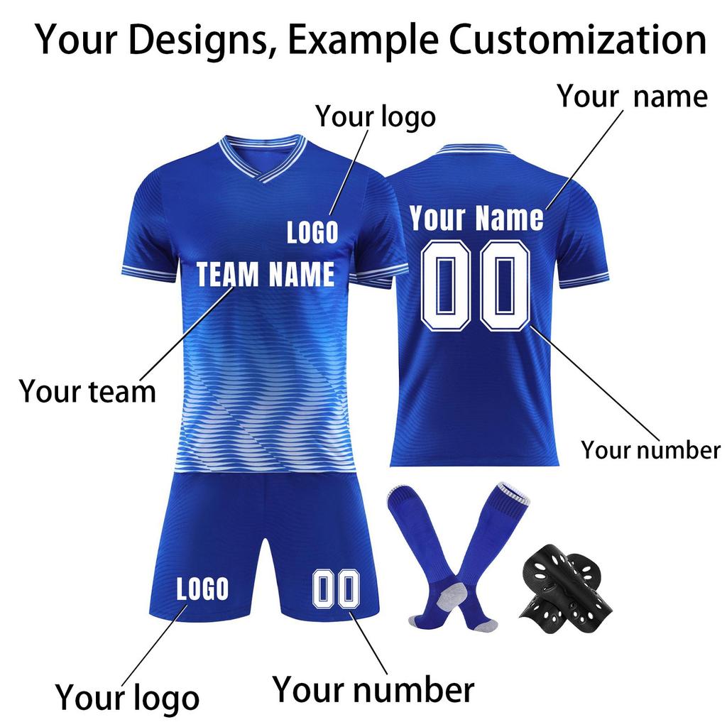Personalised Shirts Kit Mens Girls With Name Number Custom Football Jerseys For Boys Training Suit