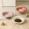 Multi-use Cat Bowl Ceramic Pet Drinking Feeder Pet Supplies Dog Food Feeding Basin  Neck Protection