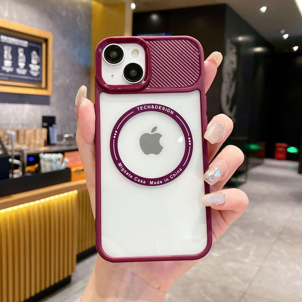 Подходит для IP16promax Магнитный чехол из углеволокна Apple 15 Цветная рамка 13/14 Полный комплект 12P Чехол для телефона