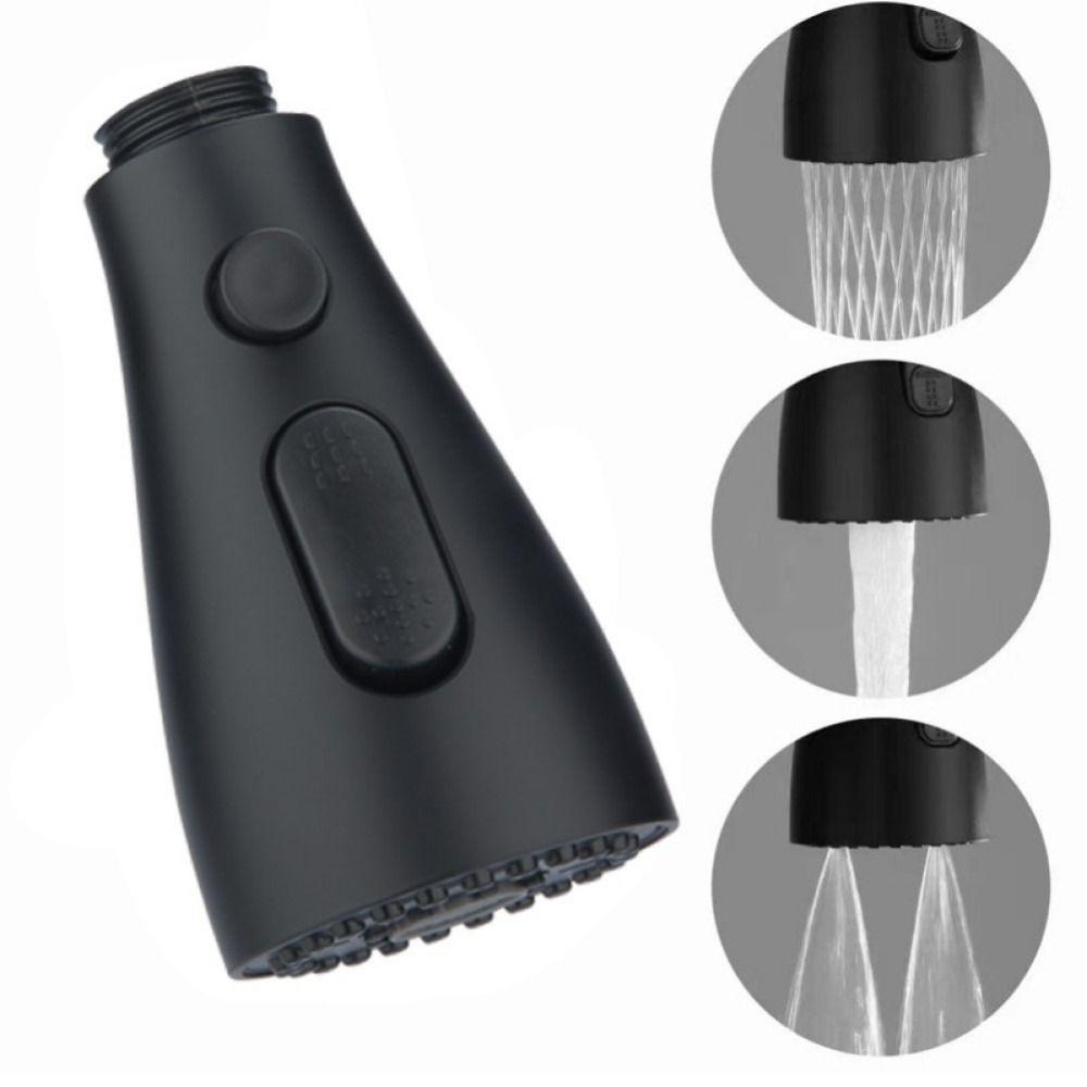 Plastic Water Tap Attachment 3 in 1 Spring Faucet Easy To Install Pull Out Faucet Replacement Part