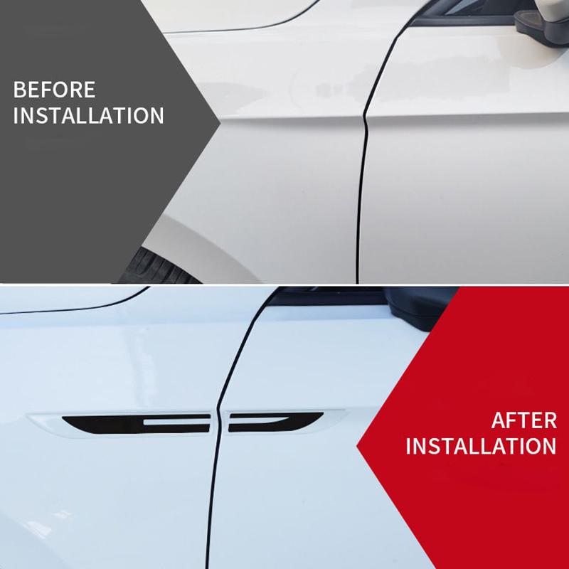AABKW1 2Pcs Epoxy Sticker Car Fender Side Wing Emblem Badge Sticker For Porsche Panamera Macan Boxster Cayman Cayenne 911 718 Accessory