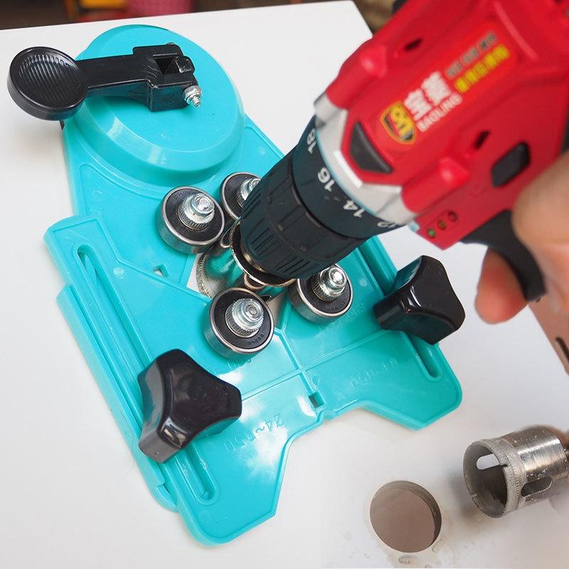 Инструмент для керамической плитки Стеклянный локатор Алмазная направляющая для позиционирования отверстия Направляющее отверстие для сверла Диапазон зажима Строительные инструменты