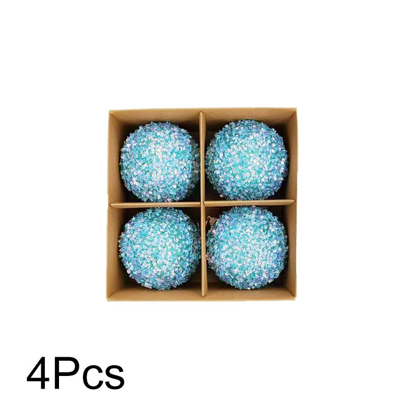 4 шт. модные рождественские шары жемчужные блестки елка подвеска подвесные украшения домашний декор вечеринка сцена