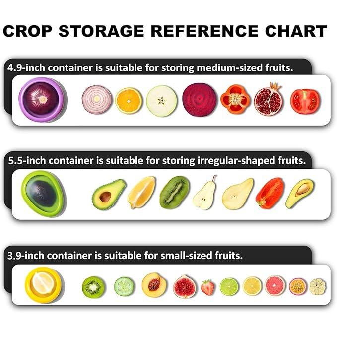 4 шт. держатель для хранения лука, авокадо, помидоров, многоразовые контейнеры для хранения в холодильнике - идеально подходит для чеснока, лука, лимонов и картофеля