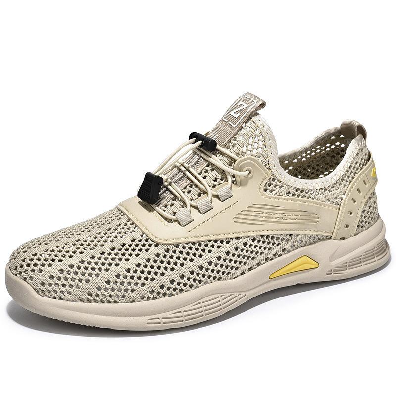 Мужская обувь с сеткой, летняя обувь с сеткой, дышащие модные повседневные полые кроссовки, универсальная уличная походная обувь
