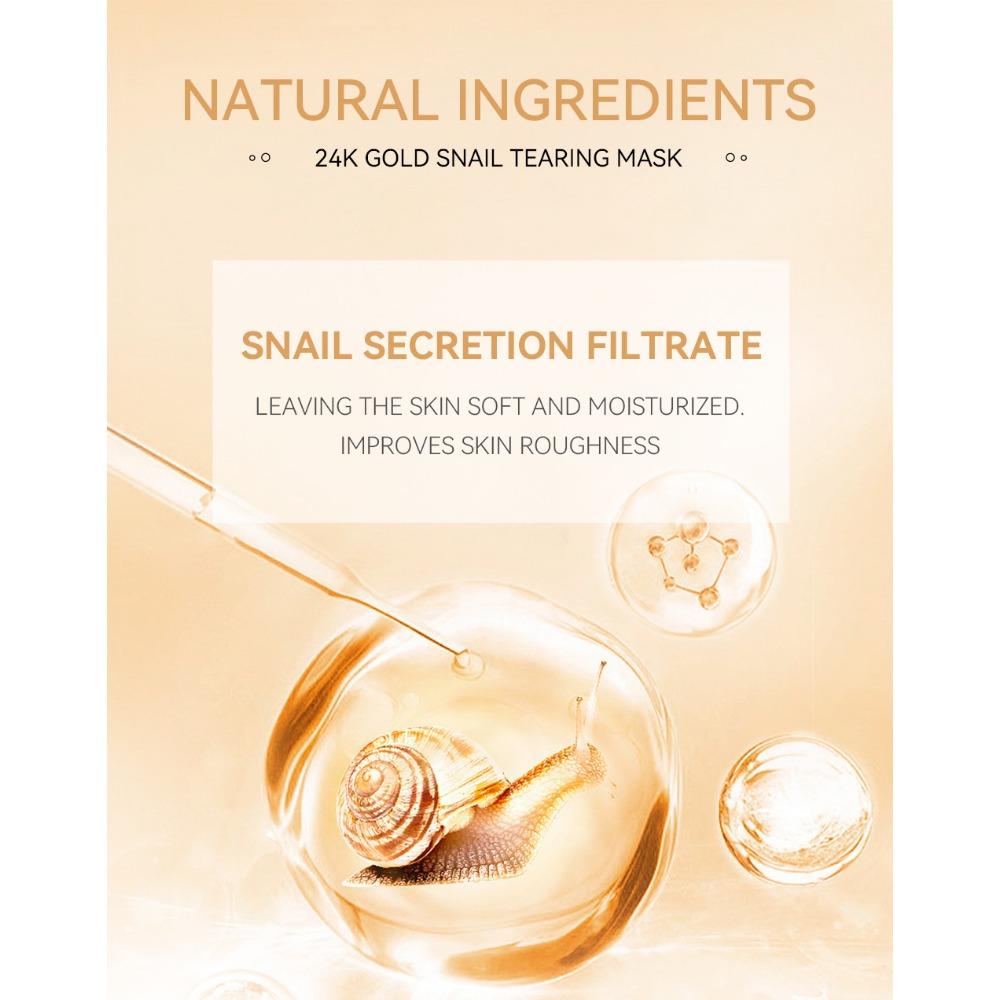 Маска LAIKOU Gold Leaf Snail Tear Mask 50 г, цветная коробка Очищающие средства по уходу за кожей
