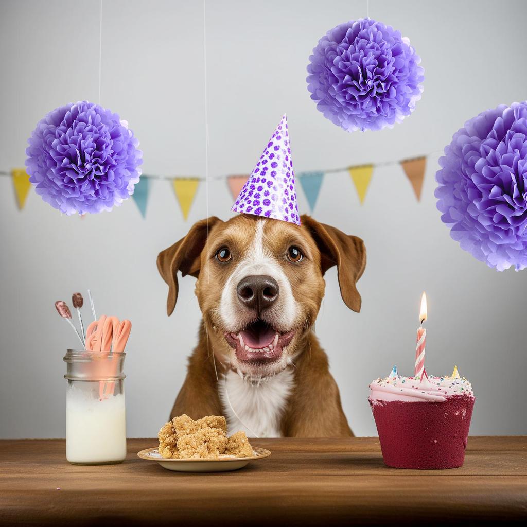 1 шт. Набор 7,8-дюймовых фиолетовых бумажных подвесных цветов, помпонов, бумажные шарики для вечеринки по случаю дня рождения, цветочные шарики из бумаги