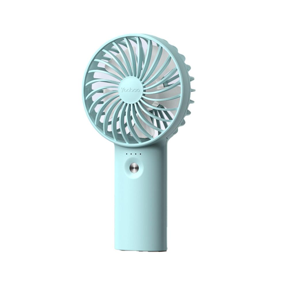 (Blue) YOOBAO Y-F3 3000mAh Handheld Fan Portable 3-Speed Cooling Fan