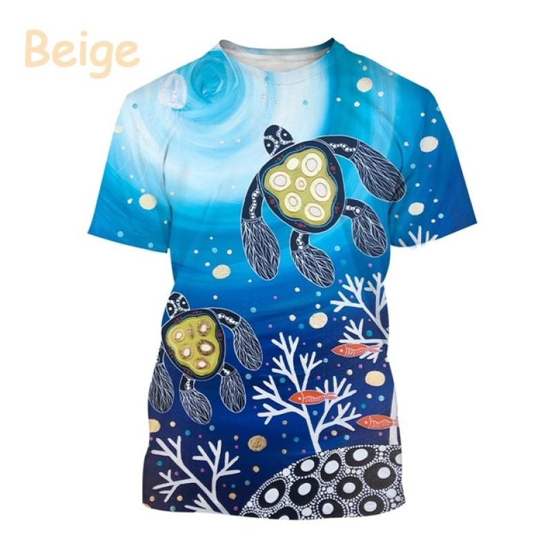 Футболка с 3D принтом аборигенов Австралии Naidoc Week Animal Art Flag, повседневная футболка в стиле Харадзюку с круглым вырезом