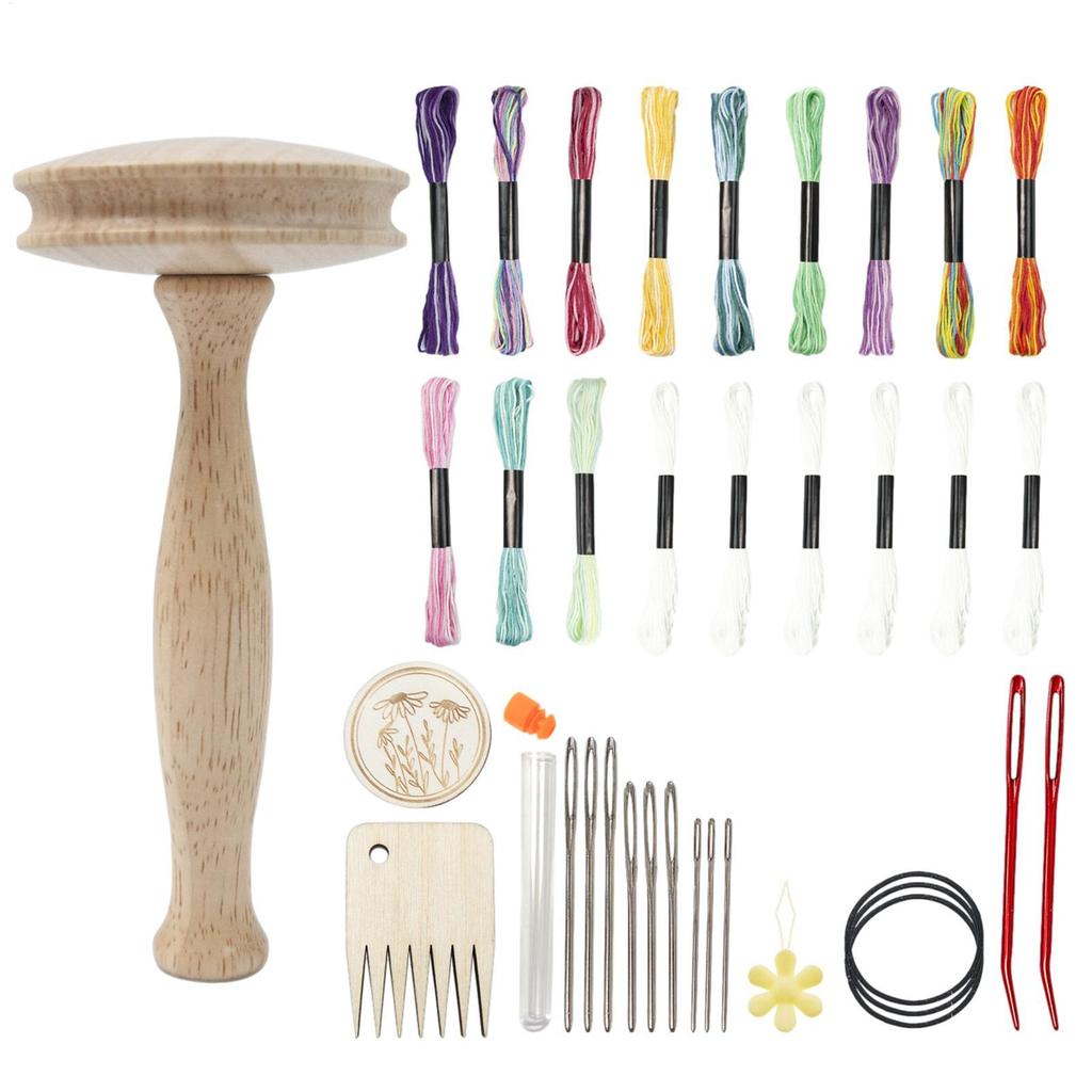Набор для штопки носков со съемным деревянным грибом, Набор инструментов для шитья и ремонта для заделки дырок в носках, свитерах и одежде