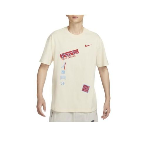 Nike Мужская футболка с коротким рукавом и круглым вырезом для футбола цвета кокосового молока