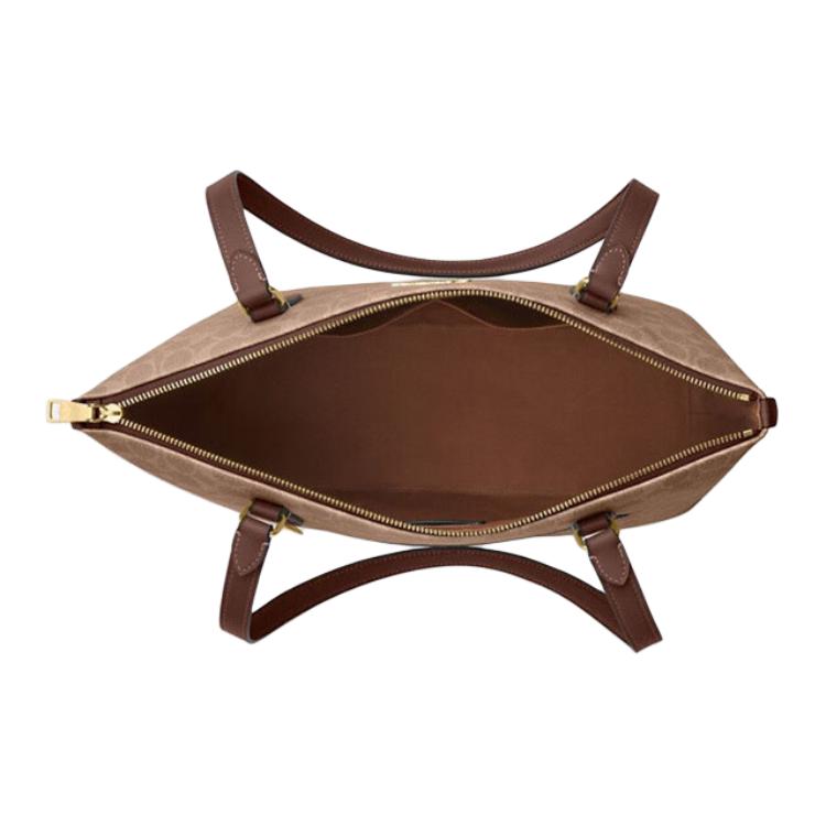 Coach Gallery 36 Monogram Zip Tote Bag Women Tote Bags Dark-Khaki CW381-IMXHE