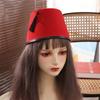 Moroccan Hat Felt Fez Cap Breathable Turkish Tassels Cap Tarboosh Fez Hat  Role Play Headwear