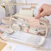 Kawaii Pencil Case Bag Portable Transparent Pen Pouch Box Waterproof for Girls Back to School Supplies Cute Korean Cancilware