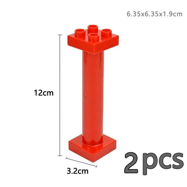 Big Building Blocks Slide Swing Seesaw Park Playground Series Large Pillar Bricks Children Kid Educational Toy Compatible Duploe