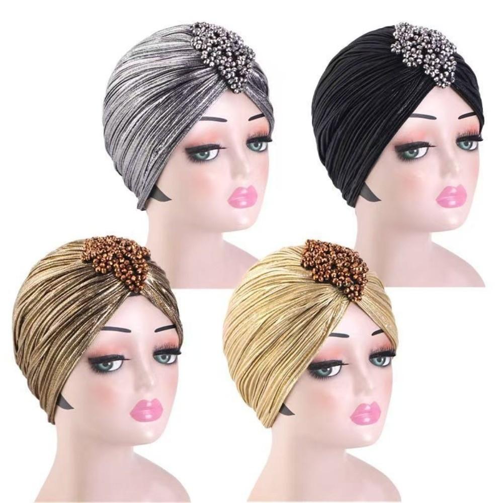 Beaded Arab National Hat Top Knot Ethnic Headscarf Gat Fashion Gilded Indian Hat Wedding