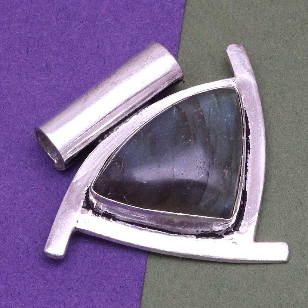 Pendant Lapis Lazuli Silver Jewelry 2.5" Gemstone Handmade Sterling Silver