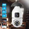 4K 8MP E27 Bulb Wireless 360° WiFi Surveillance Camera Securtiy Protection Auto Track Dual Lens PTZ IP Cam Baby Monitor