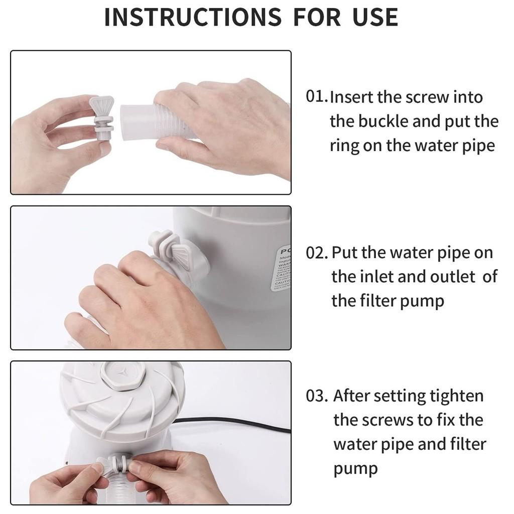 40W Swimming Pool Electric Filtration Pump Household Silent Water Tank Cleaner Detachable Filter Element Water Filter