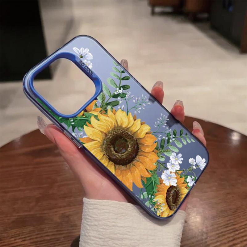 Чехол Sunflower для iPhone 16 Samsung A55 A35 A34 S24 FE Xiaomi Redmi Note 13 Pro 14C Huawei Honor 200 противоударный бампер для телефона с защитой от царапин
