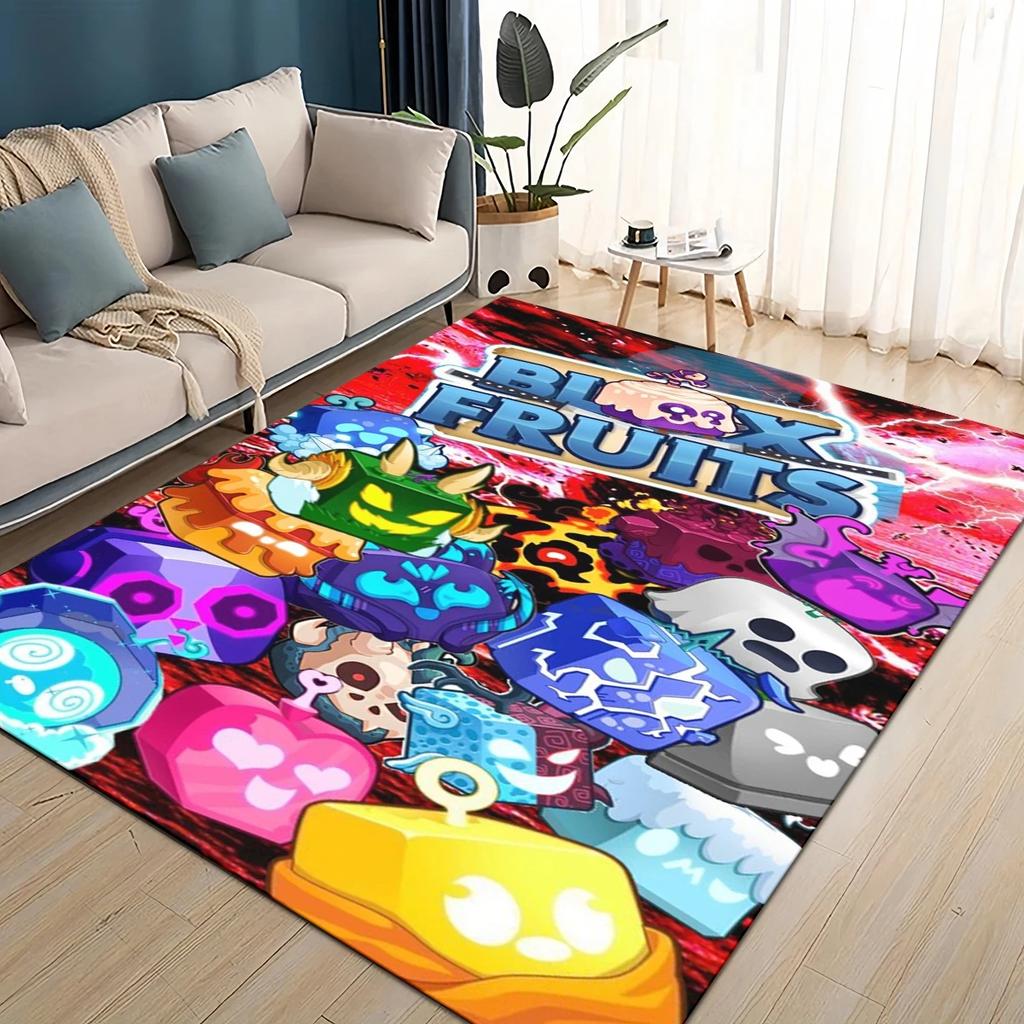 27 Style New B-Blox Fruit Cartoon Carpet Rug for Living Room Bedroom Home Sofa Decoration,Kids Play Non-slip Floor Mat
