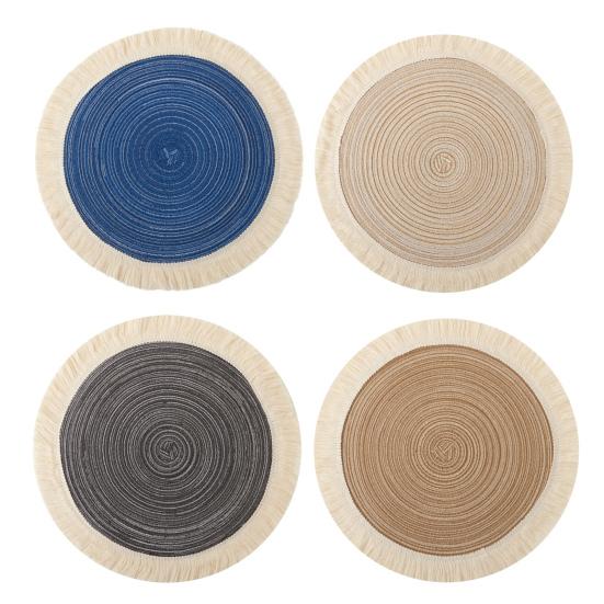 Скандинавские настольные салфетки круглые термостойкие подставки с бахромой под миски, подставки под чайник для сервировки обеденного стола