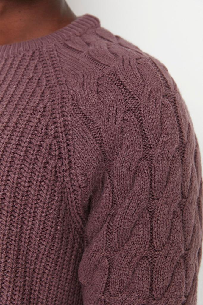 Мужской модный стильный свитер с камнем унисекс, вязаный свитер с круглым вырезом и детальным трикотажем