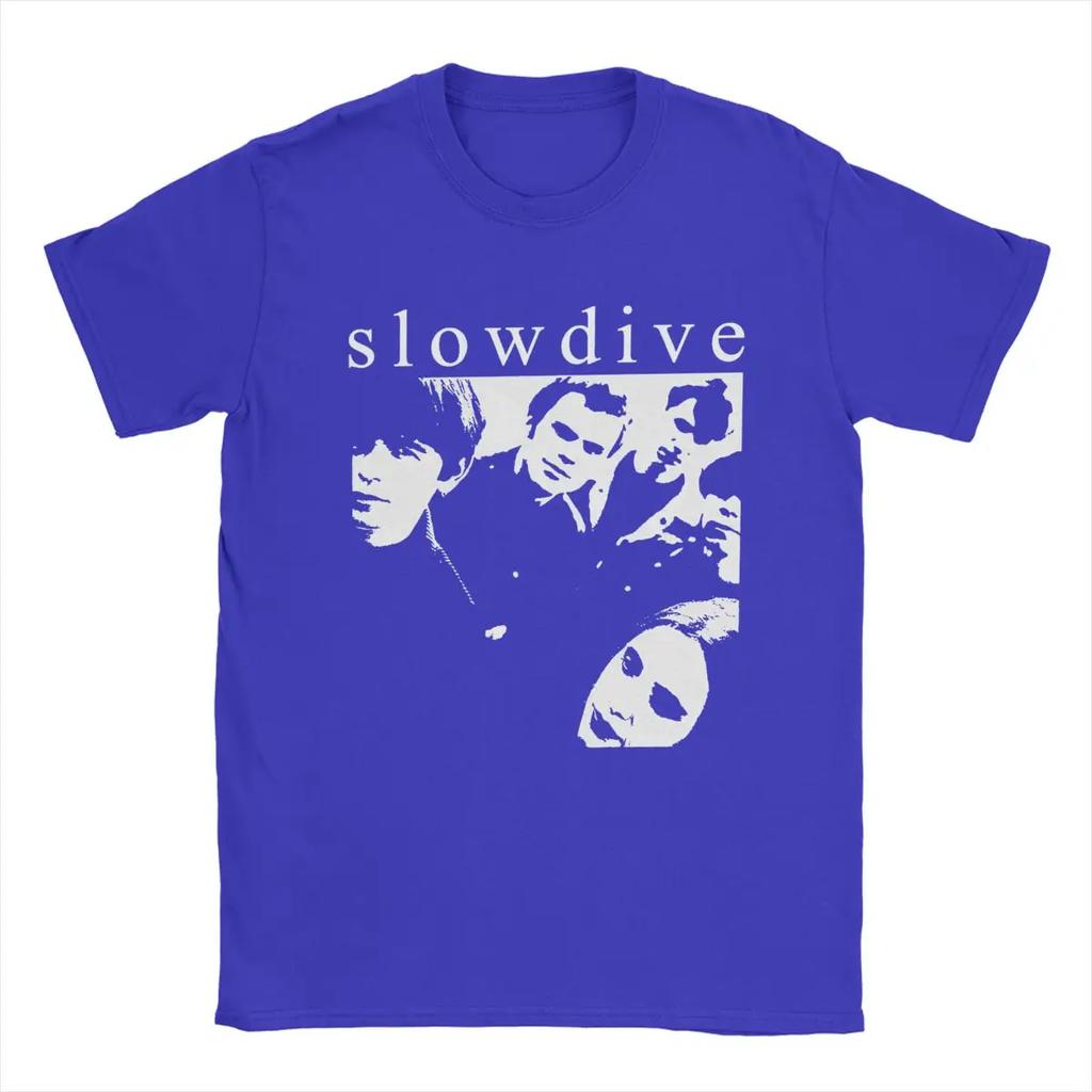 Мужская футболка Slowdive Photo Vintage Pure Cotton Tees Футболки с коротким рукавом Круглый воротник Одежда Оригинал