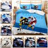 Ice Hockey Duvet Cover Twin Hockey Sports Player Bedding Set Winter Extreme Sports Game Comforter Cover Set Sports Arena Bedding