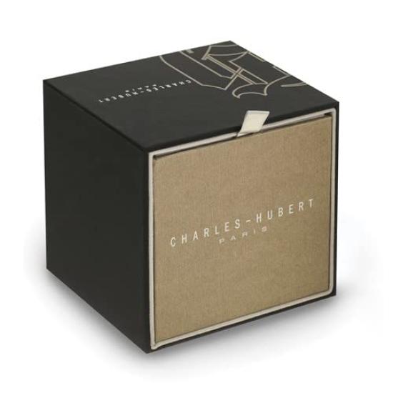 Charles Hubert Silver Men's Watch, 3-Hand Date, 4031-W