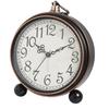 Retro Alarm Clock Metal Silent Table Desk Clock Non Ticking Quartz Movement Bedside Clock for Bedroom