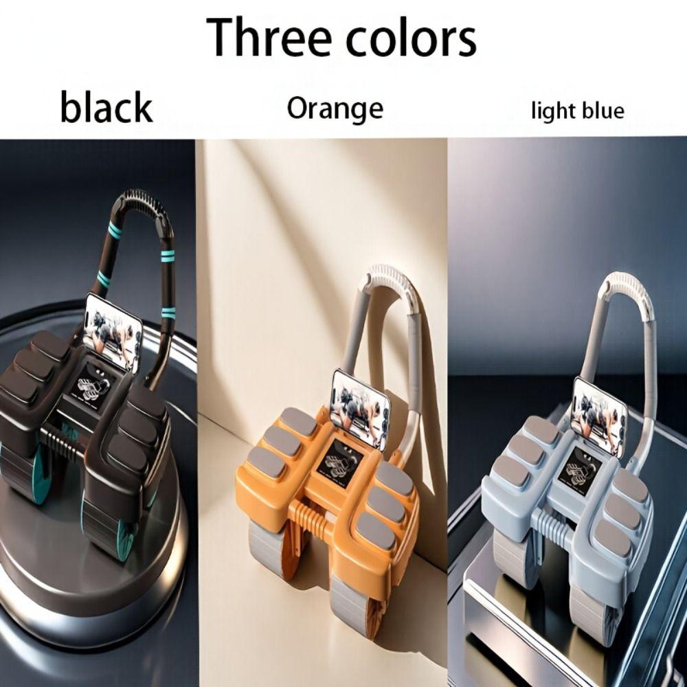 6/8 Elbow Support Abdominal Workout Roller Four-Wheel Core Strengthening Trainer  Men/Women