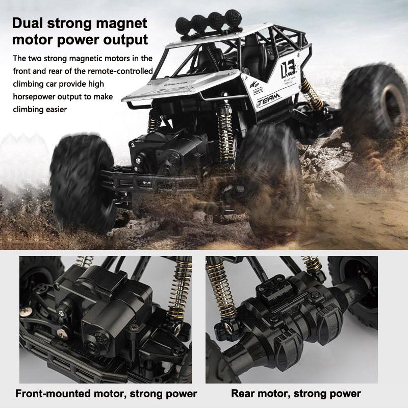 1:12/1:16 4WD Радиоуправляемая машина с светодиодными огнями 2.4G Пульт дистанционного управления Машинки Багги 4x4 Внедорожные Грузовики Игрушки для детей Подарки