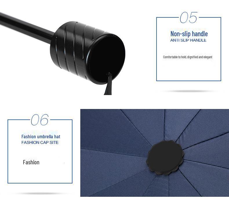 Oversized Three-Fold Thickened Umbrella with Custom Logo