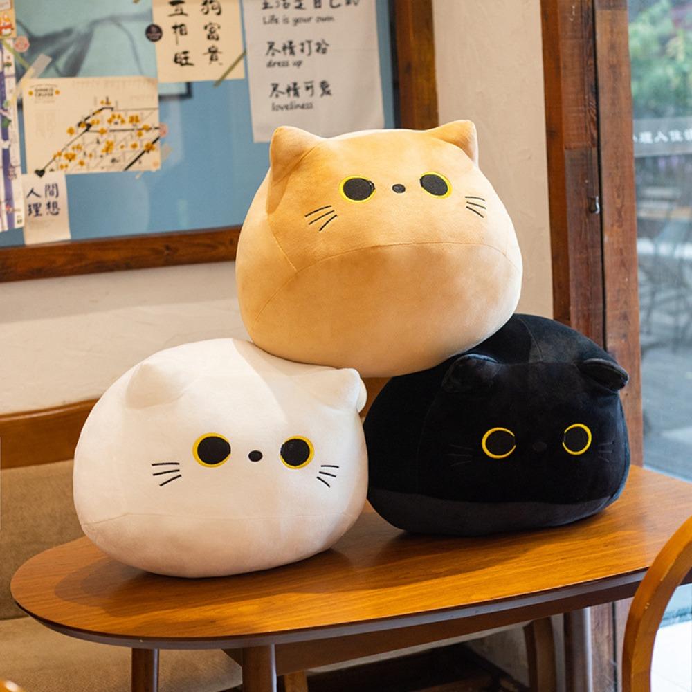10/30CM Black Cat Plush Pillow Cartoon Cat Head Cat Doll Gift Cuddly Pillow Cushion Doll  Girl