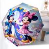 1pc Sturdy 8-Bone Auto Umbrella, Mickey And Minnie Moonlight Stars Floral Umbrella, Digital Printed, Foldable Umbrella for On-the-Go Outdoor Use
