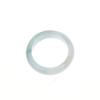 1 шт. Кольцо из жадеита класса А для мужчин и женщин, белого ледяного типа, кольцо на палец, простой стиль, унисекс