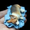 Фигурка собаки корги Mnndeoo Спящая собака Скульптура Лежащая Черная Миниатюрная Очаровательная Поза Животное Украшение