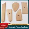 Handmade 5-Piece Wooden Pottery Sculpture Tools Set