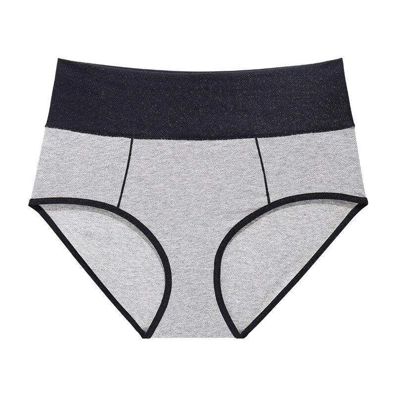 Women's High Waisted Cotton Underwear Ladies Soft Full Coverage Briefs Sports Panties Tummy Control Panty Underpants Stretch Briefs Plus Size